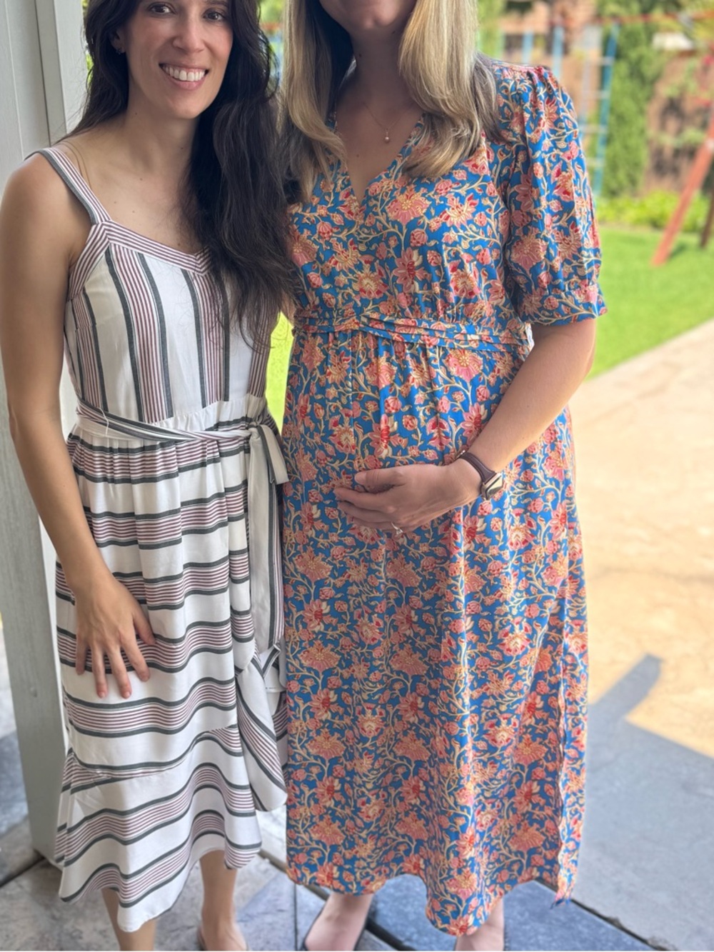 Seraphine Maternity pleat detail a-line maxi dress - Picture 5 of 6